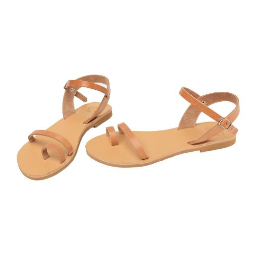 women's leather sandals with slim straps