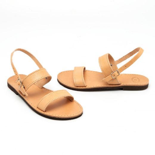 Picture of Evia nude women's leather flat sandals