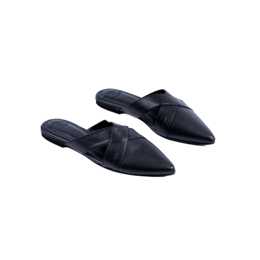 Picture of Black leather mules