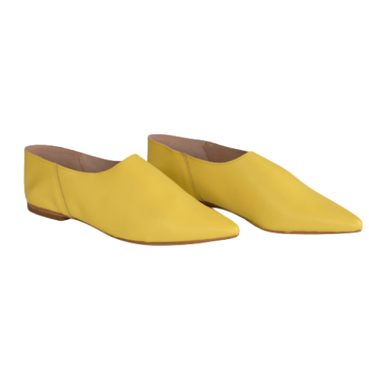 Picture of Yellow moccassins leather