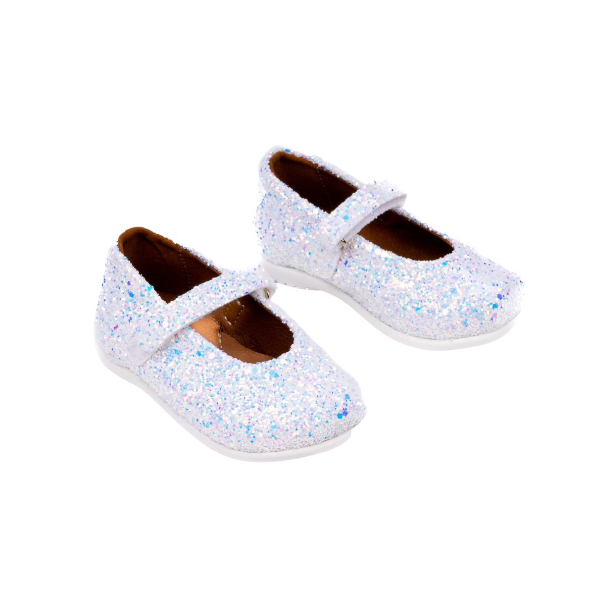 Picture of White kids ballerina shoes with glitter No 23