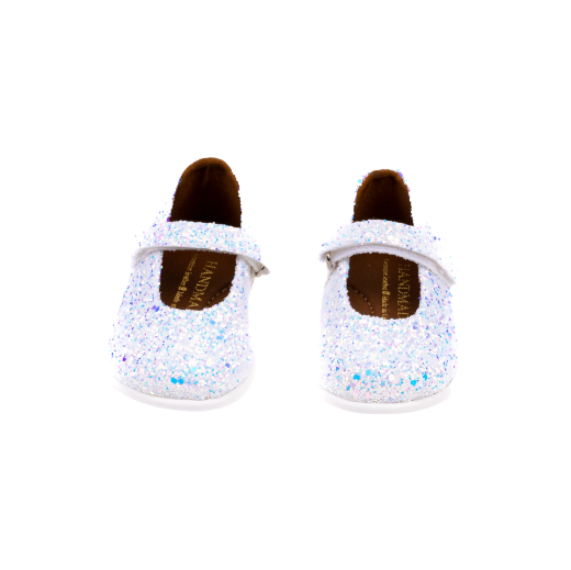 Picture of White kids ballerina shoes with glitter No 23