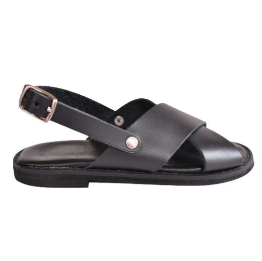 Picture of Black kids leather sandals anatomic 
