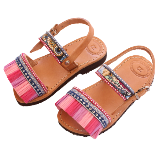 Εικόνα της Χειροποίητα παιδικά σανδάλια μπλε