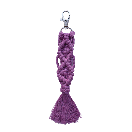 Picture of Keychain macrame pink