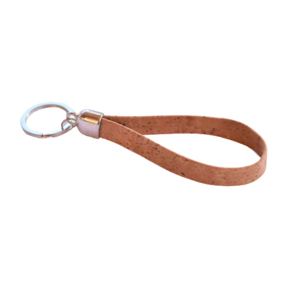 Picture of Handmade beige cork loop keychain