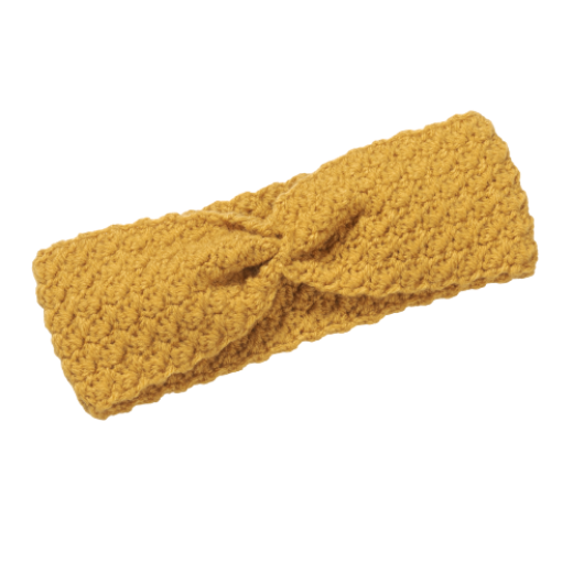 Picture of Handmade crochet headband with gathered front in mustard
