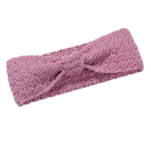 Picture of Handmade crochet headband with knotted front in pink