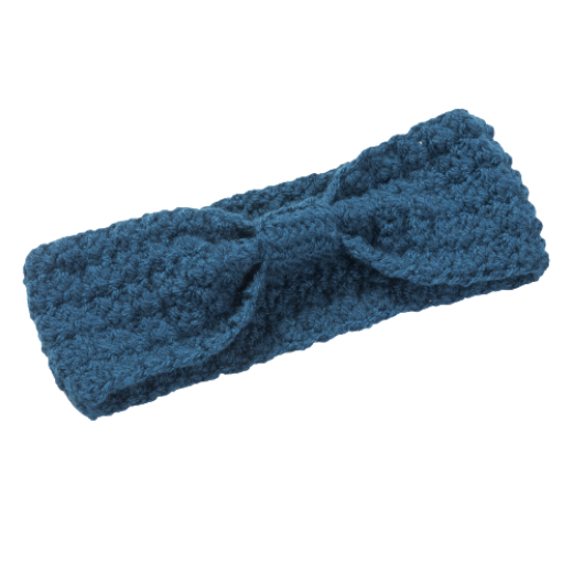 Εικόνα της Πλεκτή κορδέλα με δέσιμο πετρόλ