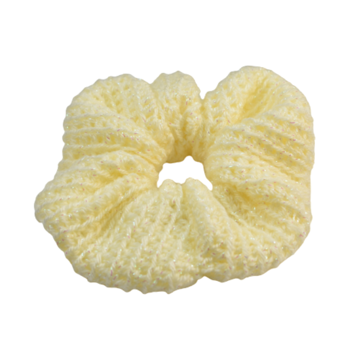 Χειροποίητο πλεκτό scrunchie σε μπεζ