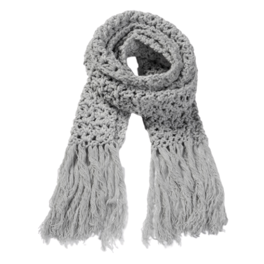Picture of Crochet scarf light gray