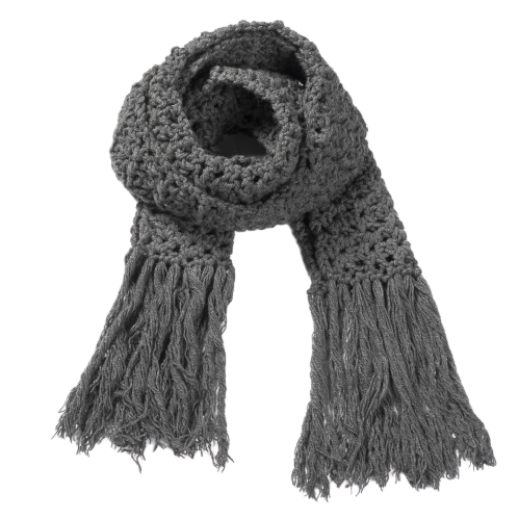 Picture of Crochet scarf  dark gray