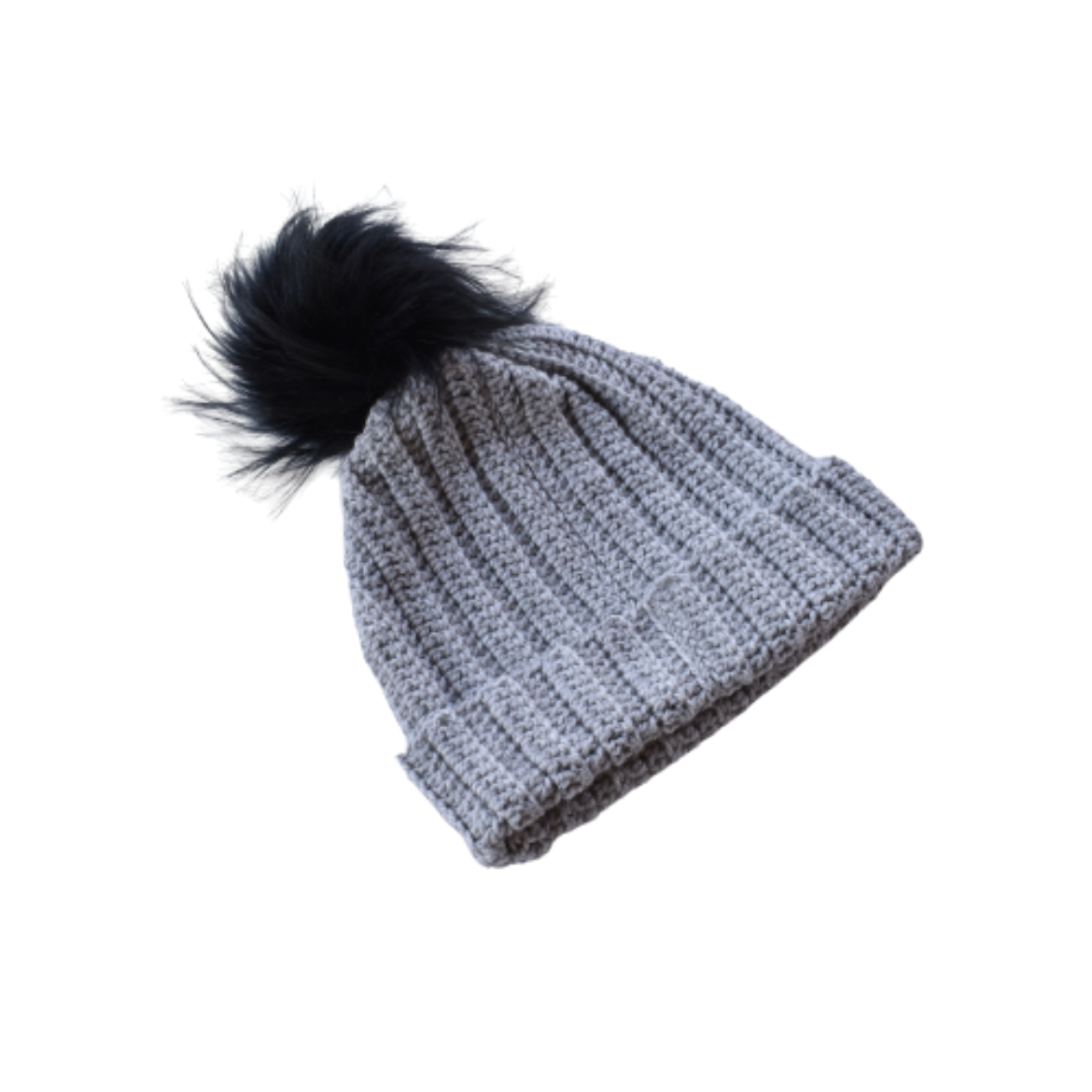 Εικόνα της Χειροποίητος πλεκτός σκούφος ανοιχτό γκρί