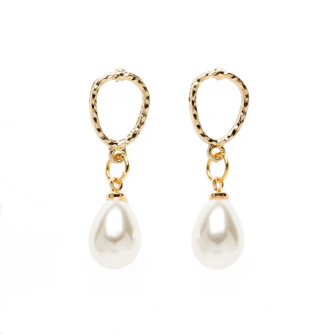Picture of Gold earrings with artificial pearl 
