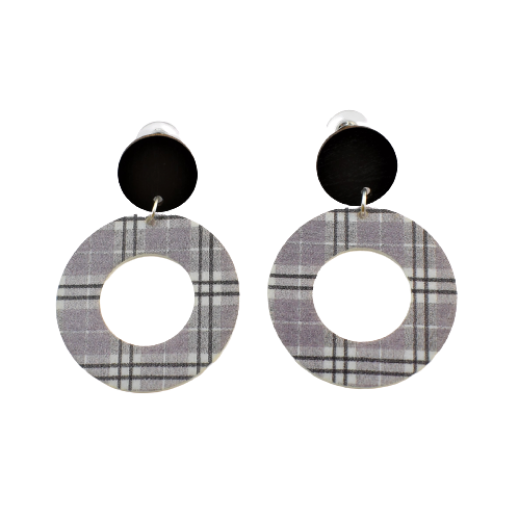 Picture of Stud earrings with two circles black