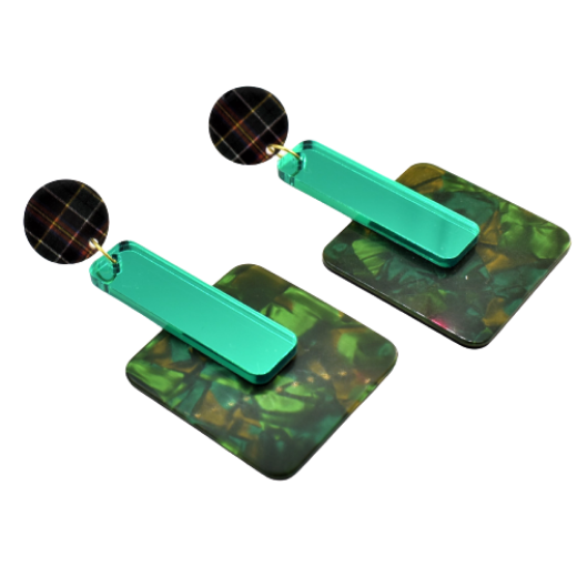 Picture of Stud earrings green