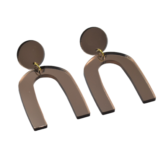 Picture of Stud earrings mirror brown