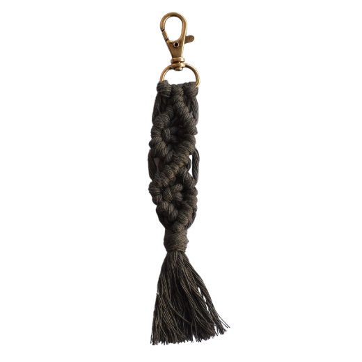 Picture of Keychain macrame olive green