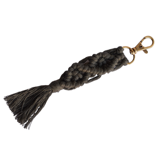 Picture of Keychain macrame olive green