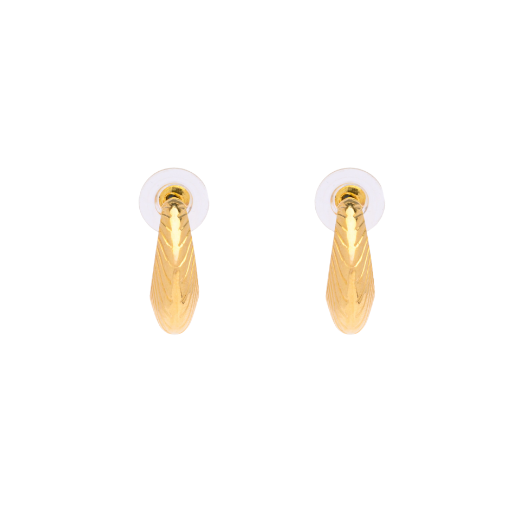 Picture of Gold thick hoop earrings
