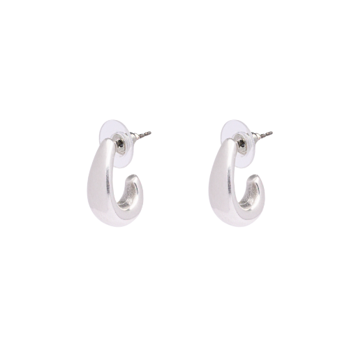 Picture of Silver open hoop earrings small