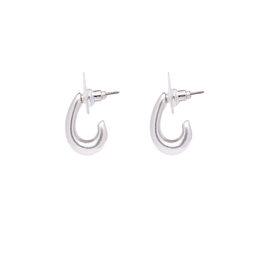 Picture of Silver open hoop earrings small