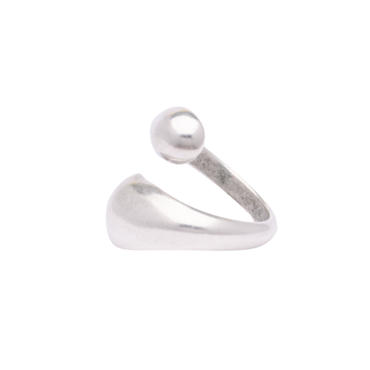 Picture of Women's antique silver plated adjustable double drop ring