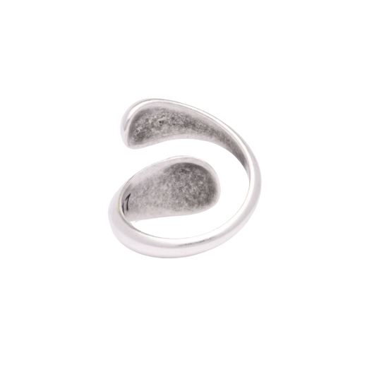 Picture of Women's antique silver plated adjustable double drop ring
