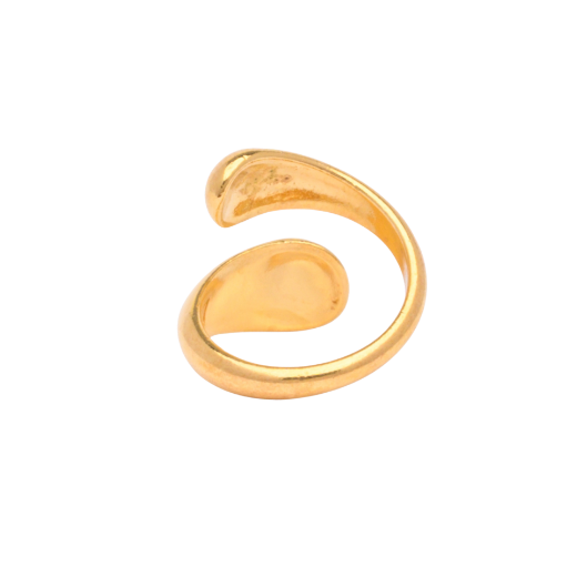 Picture of Women's 24k gold plated adjustable double drop ring