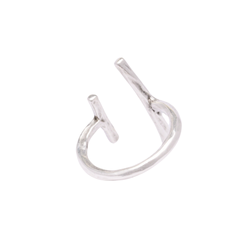 Picture of Women's antique silver plated adjustable double bar ring