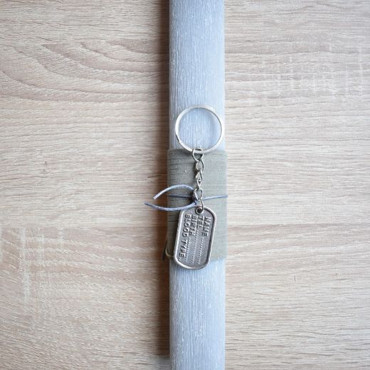 men easter candle id keychain