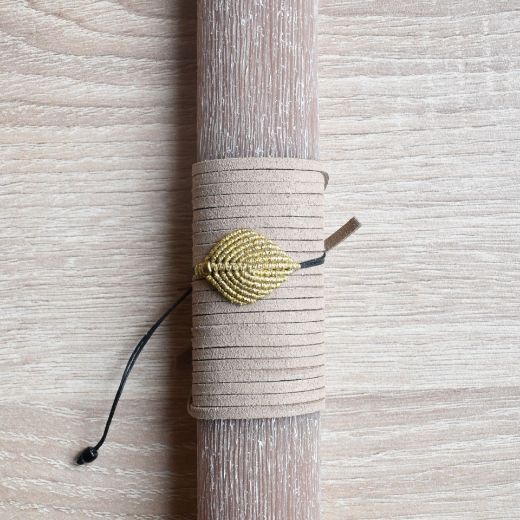 λαμπάδες πασχαλινές γυναικείες με διακοσμητικό χρυσό φύλλο