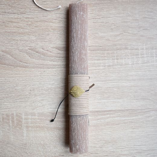 easter lambatha for woman with gold leaf macrame bracelet