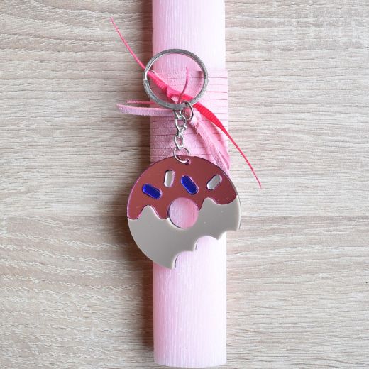 λαμπάδες πασχαλινές γυναικείες με διακοσμητικό ντόνατ