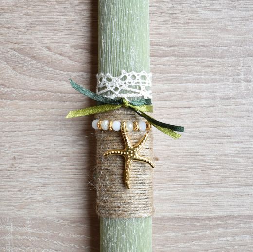 λαμπάδες πασχαλινές γυναικείες με διακοσμητικό αστερία