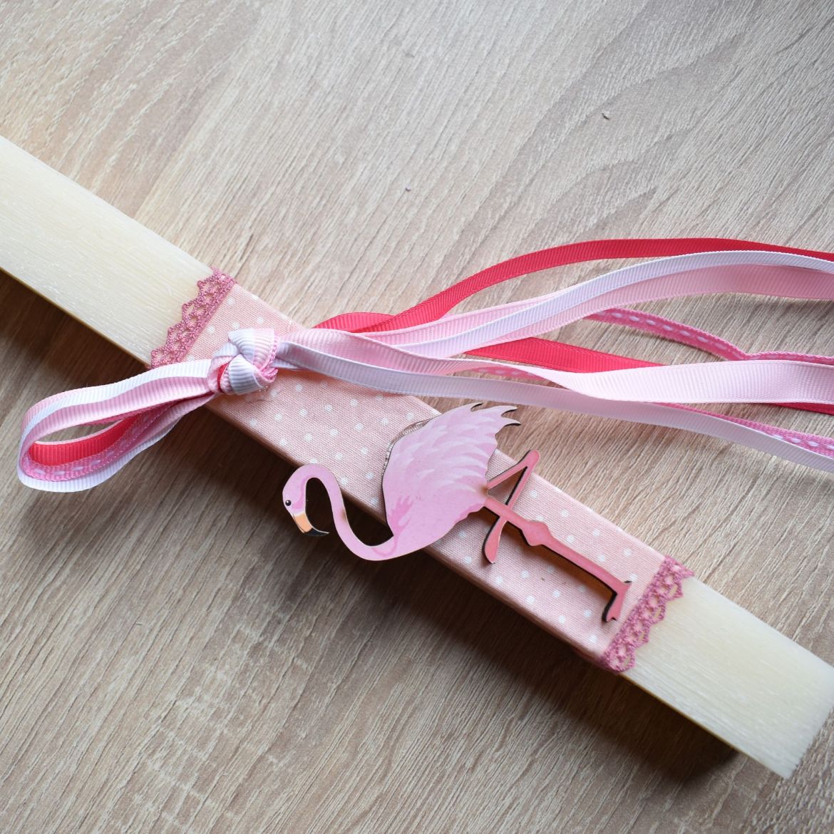 Picture of Easter candle flamingo