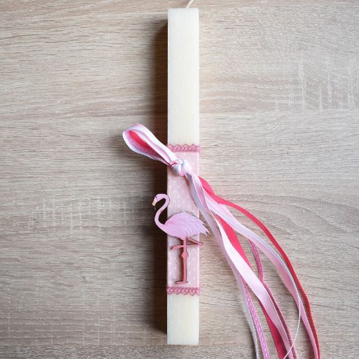 Picture of Easter candle flamingo