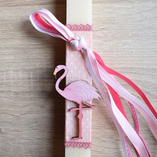 Picture of Easter candle flamingo
