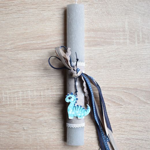 λαμπάδα πασχαλινή αγόρι με φιγούρα δεινόσαυρου