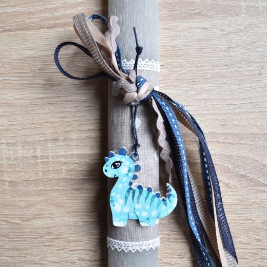 greek easter lambada boy with dinosaur figure