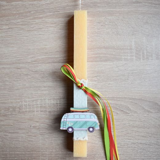 λαμπάδες πασχαλινές για αγόρια με διακοσμητικό van