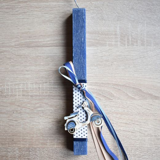 λαμπάδες για αγόρια χειροποίητες με διακοσμητική vespa