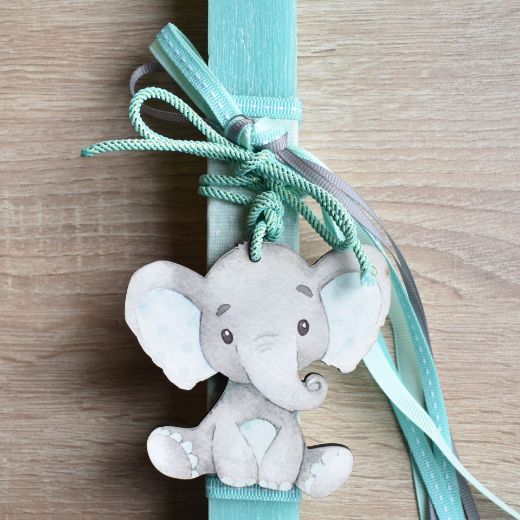 λαμπάδες για αγόρια χειροποίητες με φιγούρα ελεφαντάκι