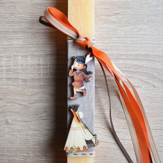 λαμπάδες για αγόρια με θέμα ινδιάνος