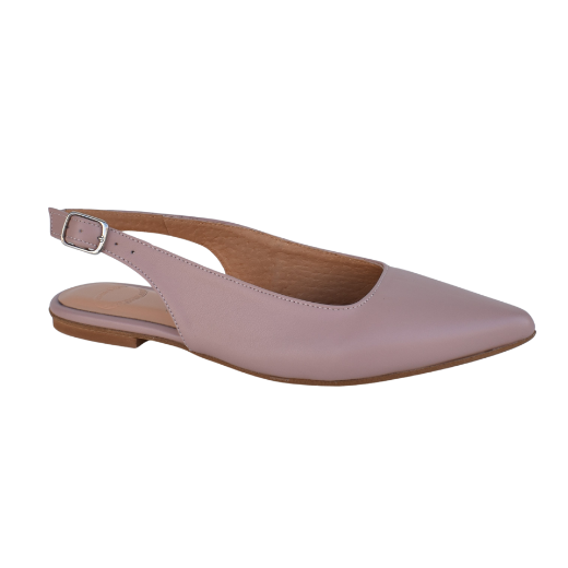 women pink flat ballerinas