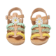 Picture of Handmade girls leather sandals yellow