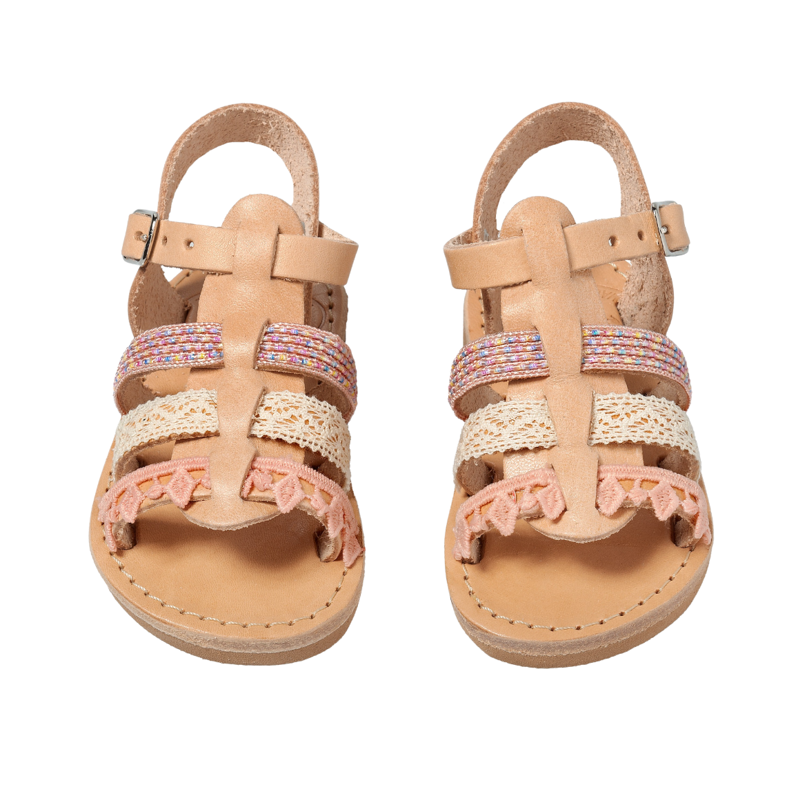 Picture of Handmade girls leather sandals  salmon
