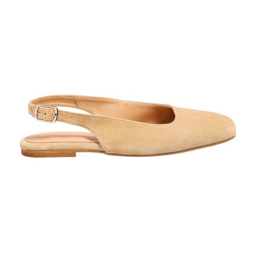 Εικόνα της Μπαλαρίνες γυναικείες μπεζ σουέντ