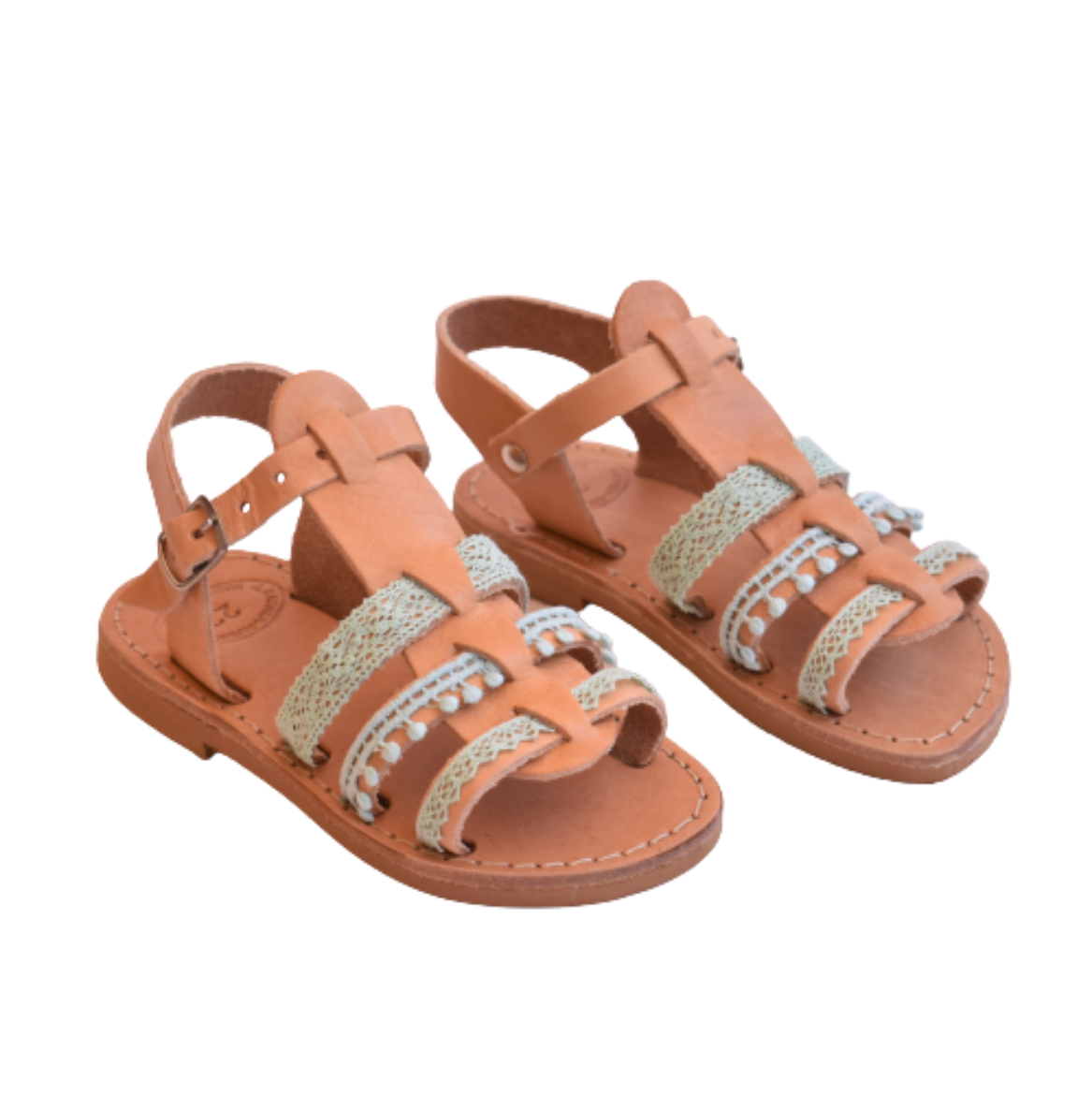 Picture of Kids leather sandals gladiator mint No 23