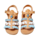 Picture of Handmade girls leather sandals light blue No 21